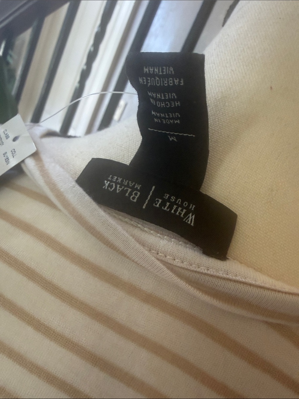 White House, black market SS SOCIETY striped tee NWT brand new. Medium - Picture 4 of 6